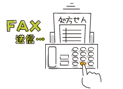 指定のFAX番号で処方せんを送信